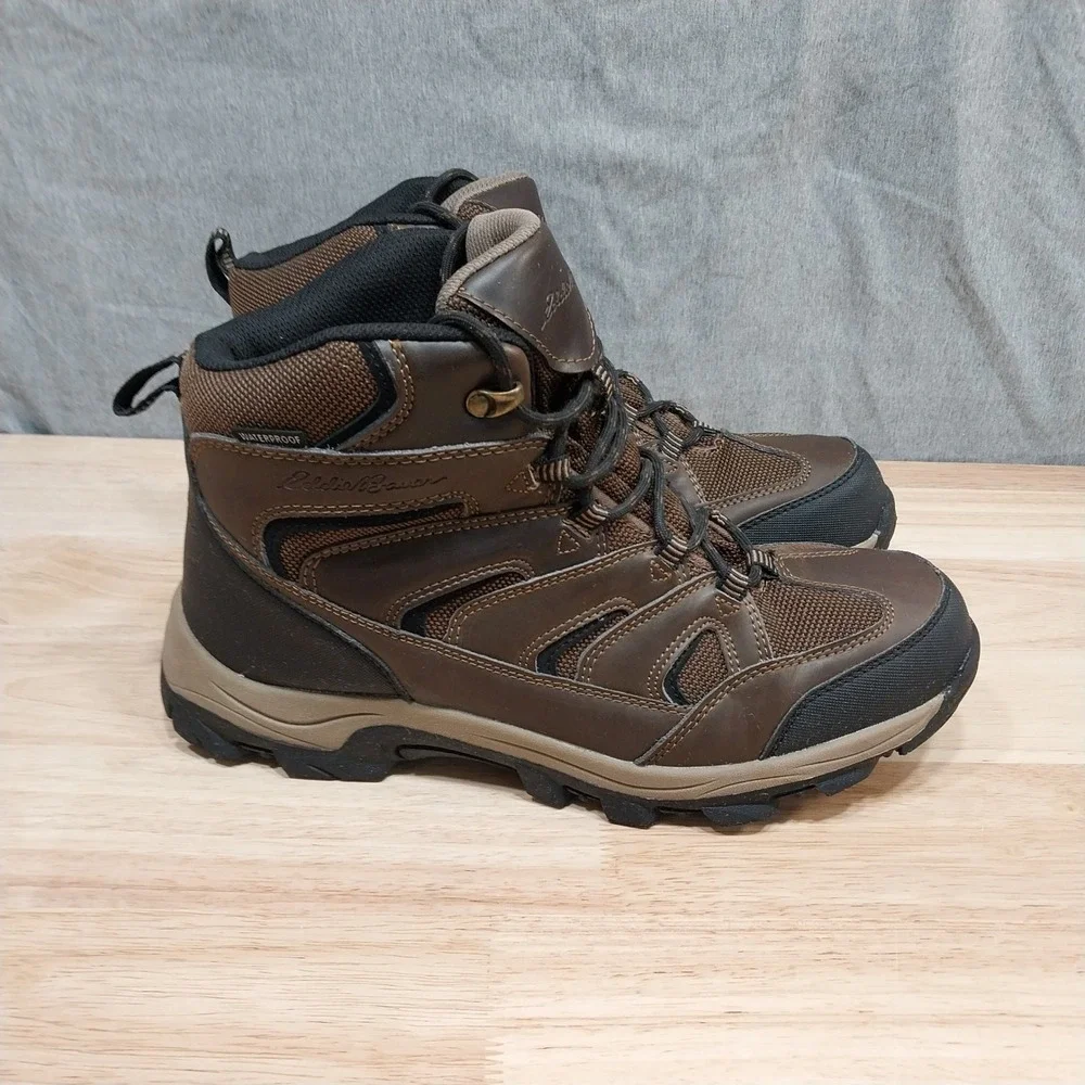 Eddie Bauer Mens Fairmont Waterproof Hiking Boots 10.5M Brown